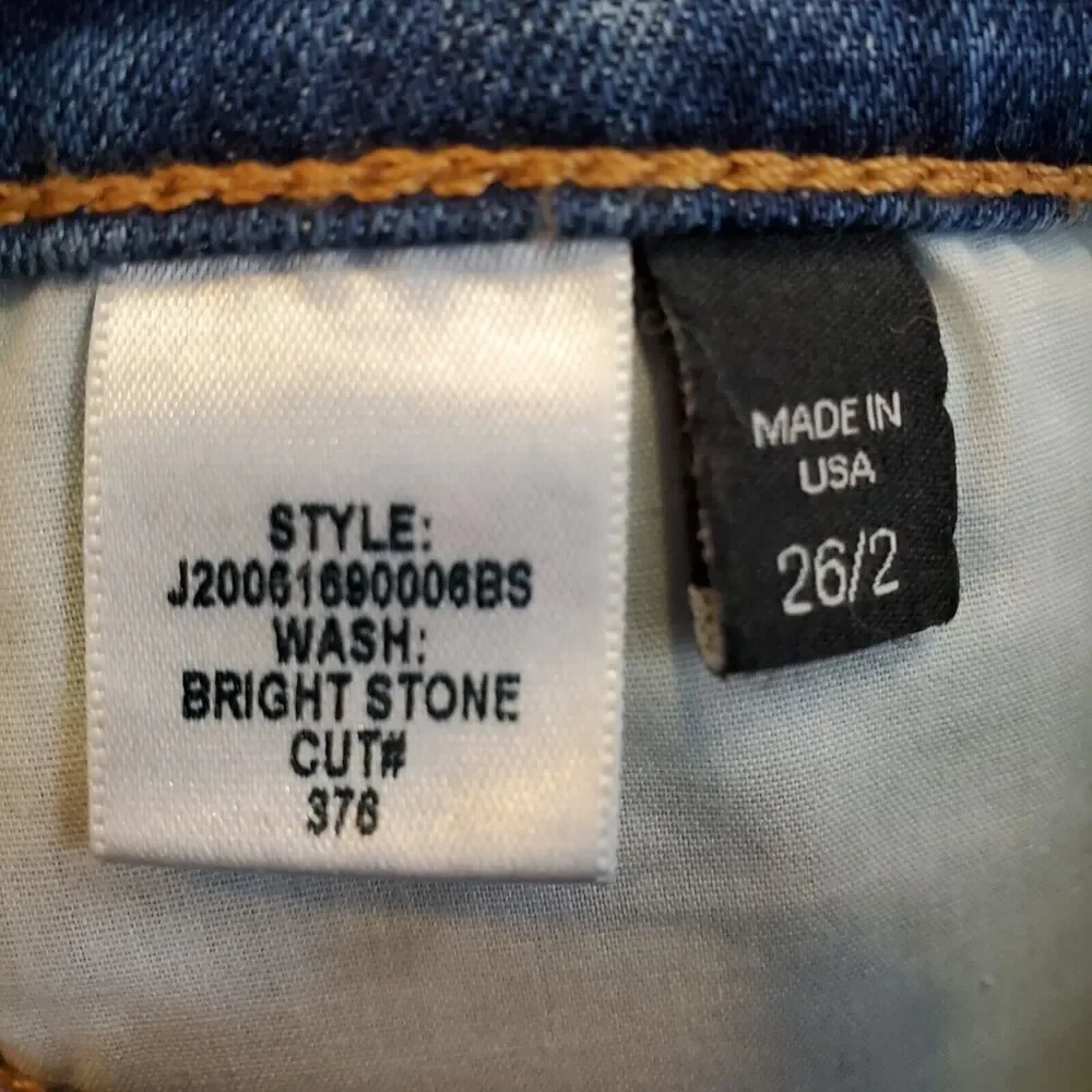 Veronica Beard Size 26 Debbie High Rise Skinny Jeans‎ Button Fly Bright Stone #2